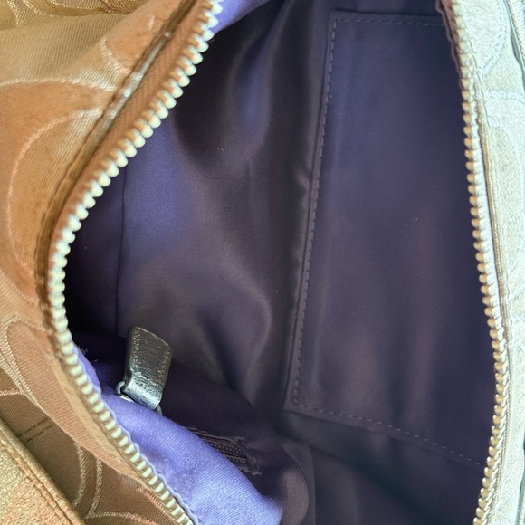 Coach Grey Silver Signature Poppy Crossbody Bag - Picture 12 of 12